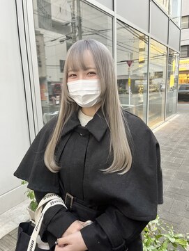 カフ(CAF) CAF FUKO/ロングヘア/シルバーグレー/寒色系カラー/大阪/心斎橋