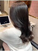 韓国前髪顔周り×フェミニンダークアッシュ【新宿/髪質改善】