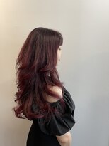 ピュアソウル(Pure Soul) ニューヨークドライカット×レッドカラー×ロングレイヤー