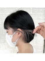 アボックス(abox)&nbsp;切りっぱなしボブ×ラテグレージュ×オフブラック