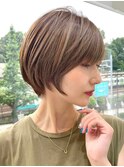 30代40代大人女性/前髪ありショートボブ/ショートヘア/髪質改善