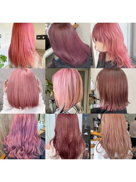 ラル(Lull) ピンクカラーまとめ /ケアブリーチ/ダブルカラー/ハイトーン