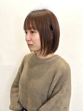 ゼンドットカラスマ(Zen.karasuma) オレンジブラウン×ボブ20代30代40代