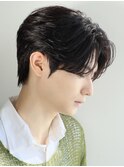 韓国ヘアカルマパーマ韓国マッシュセンターパート黒髪