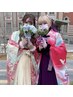 卒業式☆袴着付け(持ち込み)+セット〈電話予約のみ〉心斎橋ヘアセット