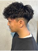 スペインカールメンズ外国人風パーマバーバーメンズパーマ高崎