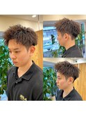 ジェットモヒカン×ツイストパーマ