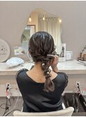 ミディアムお呼ばれヘア編み下ろし