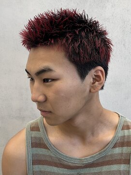 ルースト 西院店(ROOST) 赤髪×スパイキーショート