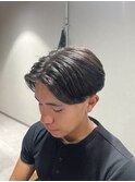 MEN’S HAIR/ブルーブラック/フェザーパーマ/柏