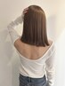 【asuka指名限定】ブリーチなしベージュカラーイルミナカラー＋カット￥10087