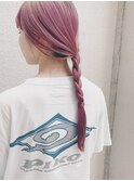 ロング　ピンクヘア