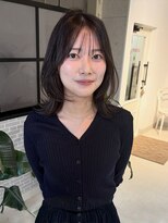 アンニュ(annuy)&nbsp;ウルフレイヤー 黒髪 透明感カラー 顔周りカット 小顔カット