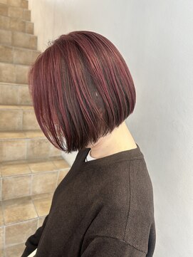 バズ(BUZZ) ベース明るめブリーチなしアンブレラカラー★秋山