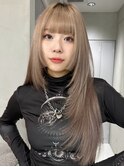 顔周りボブミディアムレイヤーカットハッシュカット表参道