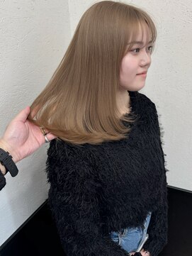 ラグナ(LAGUNA) ミルクティーベージュ/ケアブリーチ/ダブルカラー/20代/30代