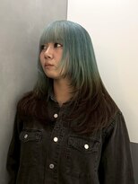 アース 高円寺店(HAIR & MAKE EARTH)&nbsp;ターコイズとブラウンのルーツカラー