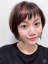 オハナ(ohana) インナーカラー&ハイライトショートボブ