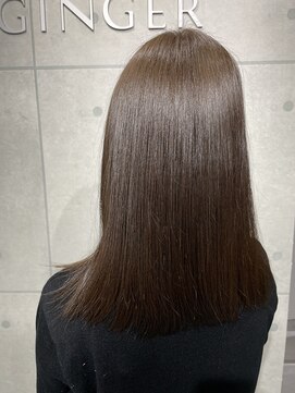 ジンジャー(GINGER) 新髪質改善×トリートメント×伸ばしかけ×美髪×ベージュ