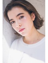 ピズム(PISM) セミウェットウェーブ耳かけAラインボブ/ショコラベージュ