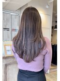 透け感ナチュラルカラー×レイヤーカット