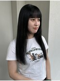 地毛風カラーとぱっつん