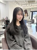 【sakina指名】グレージュ/レイヤーカット/暗髪/就活カラー