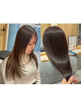 髪質改善トリートメントでハリコシ・まとまり・ツヤ感UP◎さらにアイロンでトリートメント効果を固定！