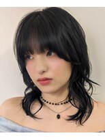 オムニス 表参道(Omnis)&nbsp;レイヤーカット/顔周り・フェイス/20代/ウルフ/シャギー/黒髪