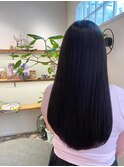 イメチェン/ブルーブラック/美髪/ワイドバング