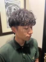ラヴィザバーバー 理容室(LAVIE the BARBER)&nbsp;ショート2ブロック短髪ニュアンスパーマショートパーマ