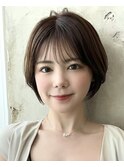 【岩田莉奈】ナチュラルレイヤーショートでひし形シルエット新宿