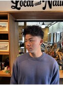 テーパーフェードラフショートピンパーマ