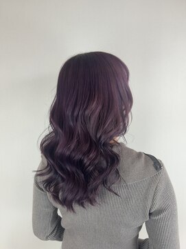 ヘアデザイン アンジェロカフェ(Hair Design Angelo cafe) バイオレットカラー/セミロングスタイル/20代30代40代