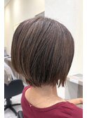 女性に人気の丸みショートボブ