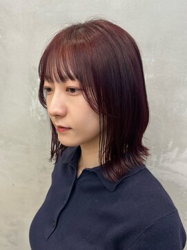 エリマバイフィフス 調布(elima by fifth) 透明感ワンカラーの骨格補正ぱっつんボブ