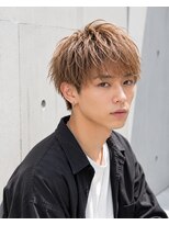 MEN's Baguz MEN'Sカット/ MEN'Sパーマ/ MEN'Sカラー ブラウン束感ニュアンスパーマ韓国風メンズマッシュスタイル