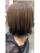 ヘアメイク サンサーラ 志度店(Hair Make SAMSARA)&nbsp;切りっぱなしボブ/ブランジュ×ブラック/エンドカラー