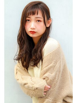 ネイヴィル オモテサンドウ(navile omotesando) シアーブラウンラフウェーブロング