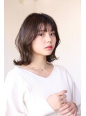大人可愛い20代30代40代似合わせカットイメチェン流しバング