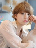 HARBORS鎌倉/マッシュショート/キャラメルベージュ/耳かけi