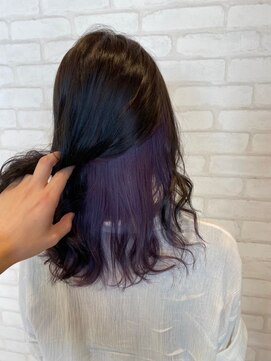 ビス リアン 川口店(Vis lien) インナーカラー/バイオレット/アッシュブラウン/