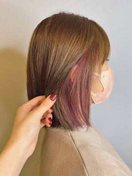 ブロッサム ひばりヶ丘(Blossom) 20代30代40代小顔ボブ大人イヤリングカラーパープル