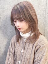 サロウィンフレンテ 新宿三丁目(SALOWIN Frente)&nbsp;石塚／ナチュラルロングウルフレイヤー10代20代30代韓国ヘア新宿