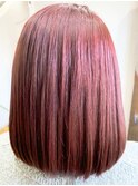 20代30代大人可愛い髪質改善カラーピンクブラウン透明感