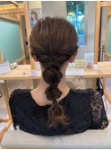結婚式お呼ばれスタイル！サイドロープの編みおろしアレンジ★