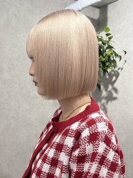 ロウル 渋谷(LOWRL) 暖色ホワイトミルクティー/ケアブリーチ/ダブルカラー