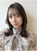 10,20,30代☆くびれヘア/シースルー前髪/ブラウングレージュ