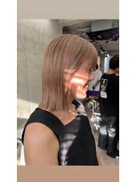 ソルトウォーター(SALT WATER)&nbsp;ハイトーンベージュ　切りっぱなしボブ