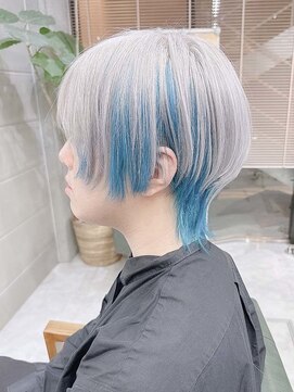 デイズ(days) アンブレラカラウルフショート/ホワイトグレーベージュ/耳掛け/